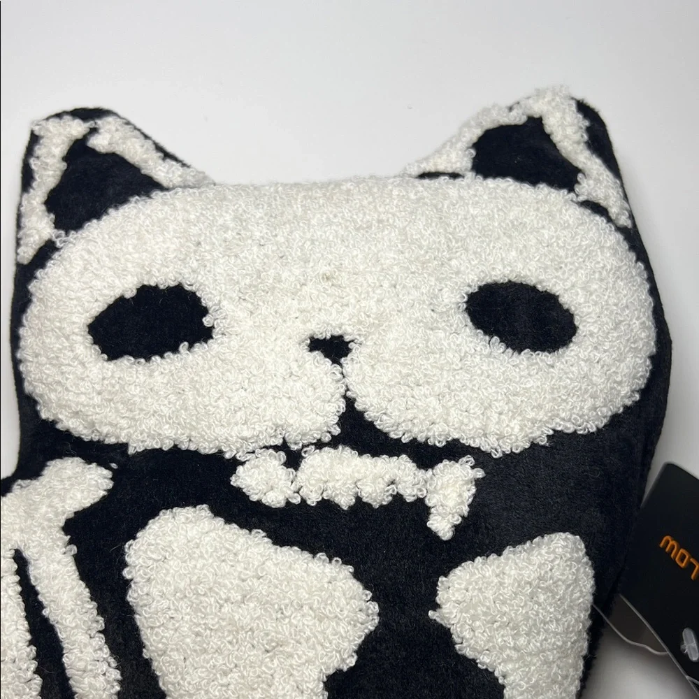 Skeleton Cat Plush Toy - Black and White